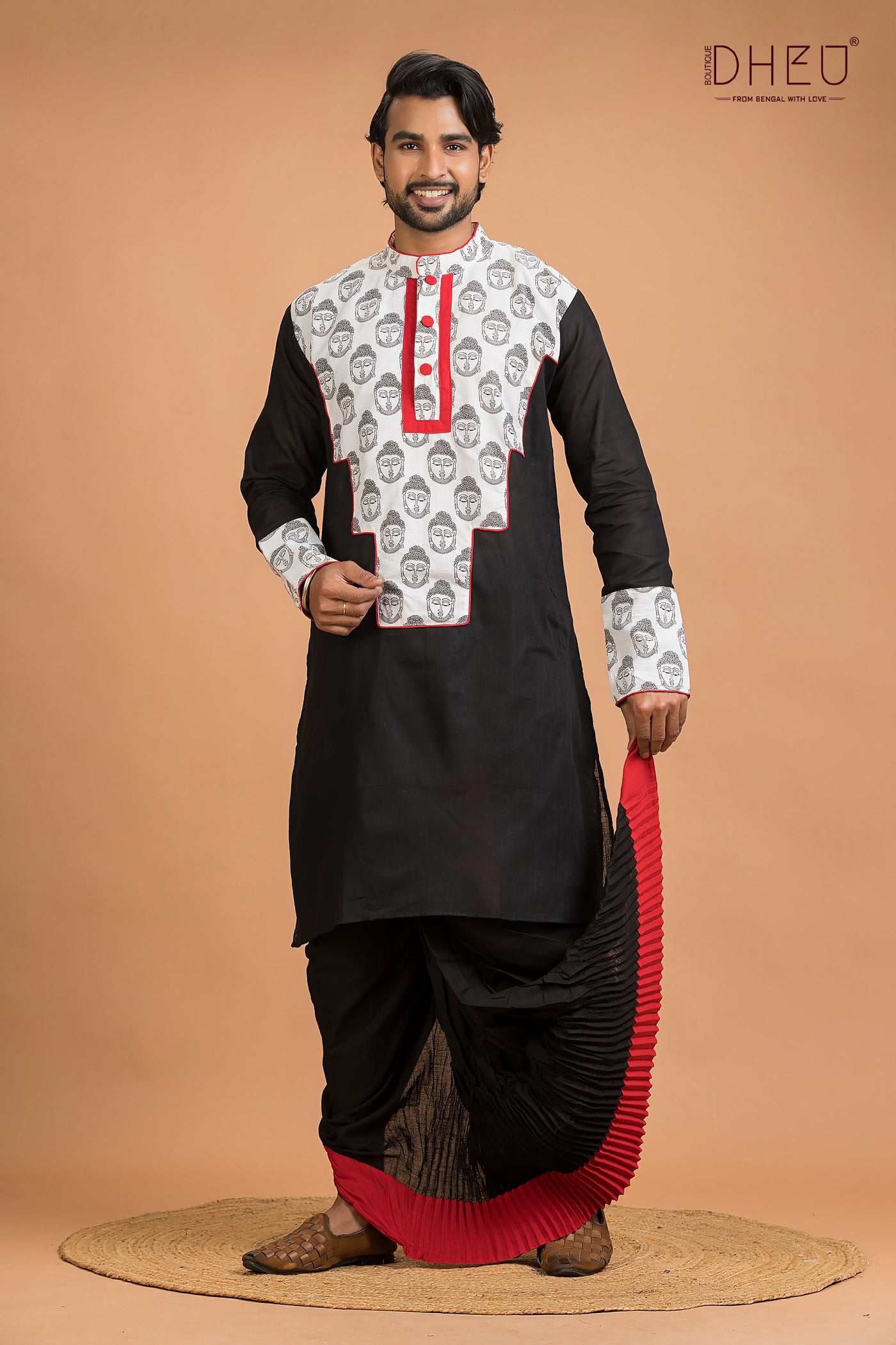 Dheu Exclusive Designer Kurta Dhoti(Optional) Set