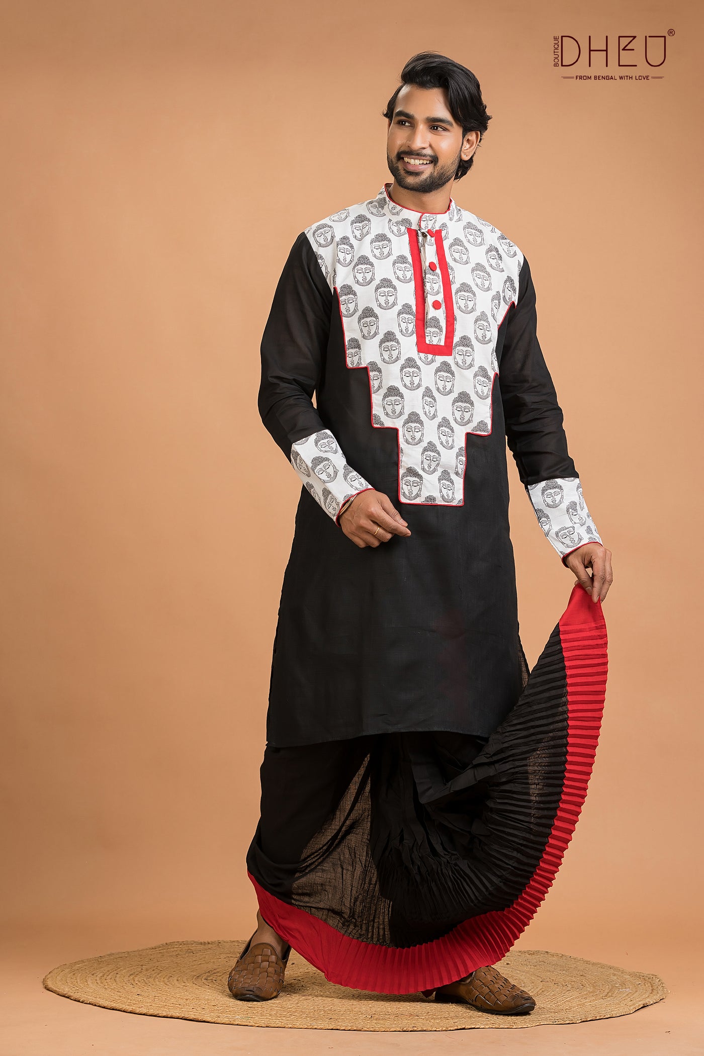 Dheu Exclusive Designer Kurta Dhoti(Optional) Set