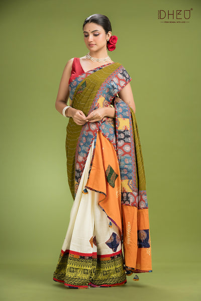 Dheu Exclusive Mekhela & Kurta Couple Set