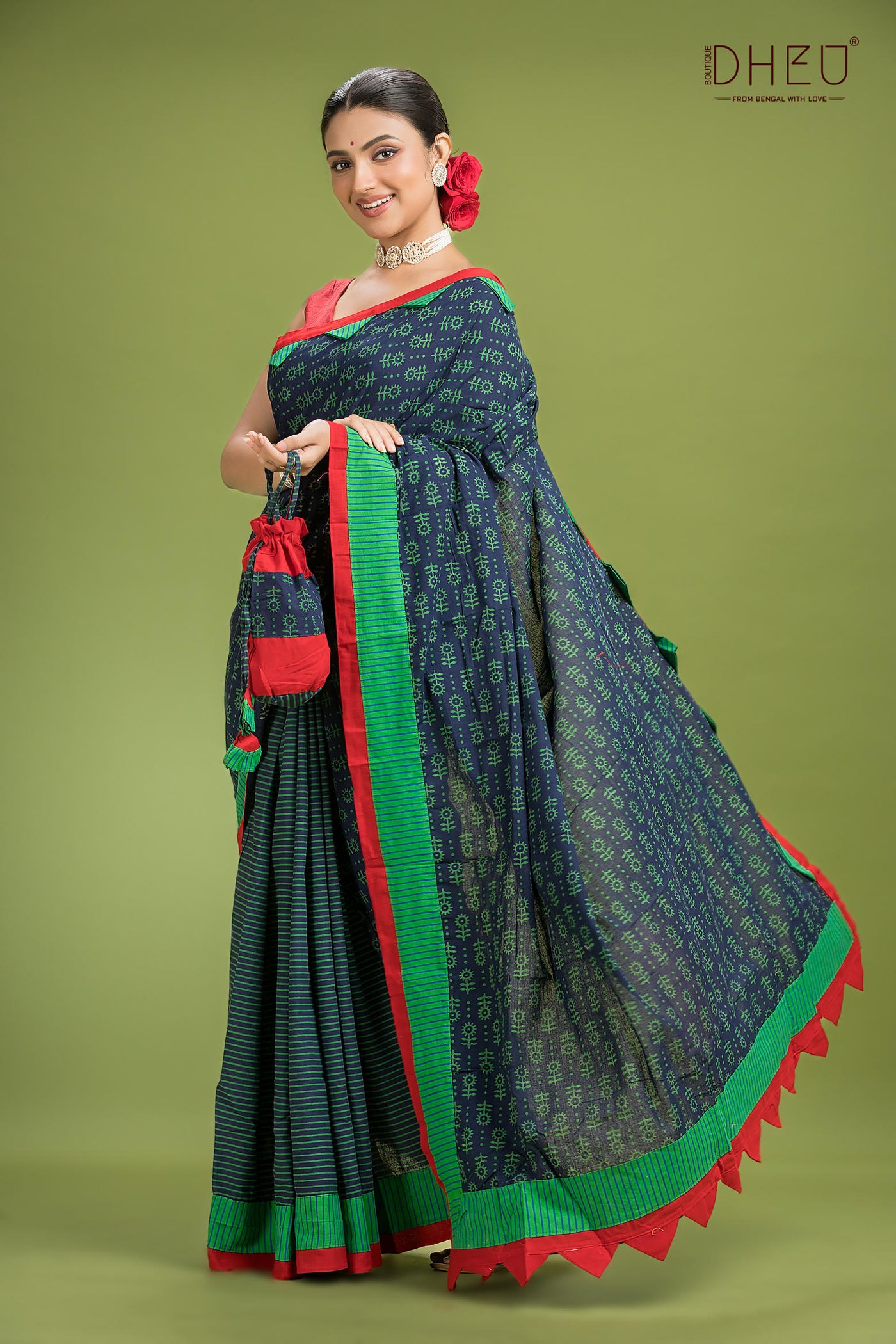 Dheu Exclusive Kurta & Saree Couple Set