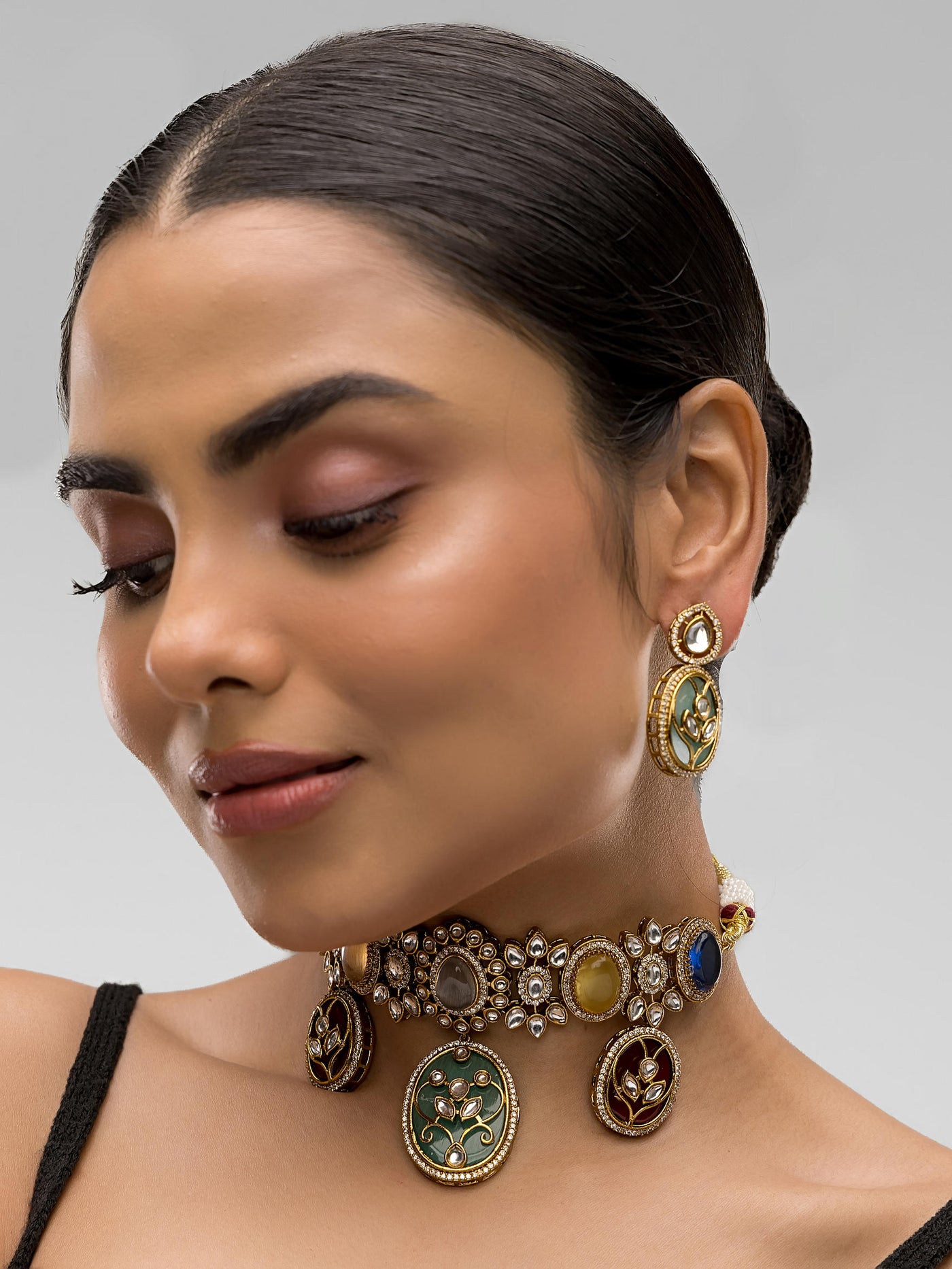 Dheu Designer Necklace & Earrings Combo