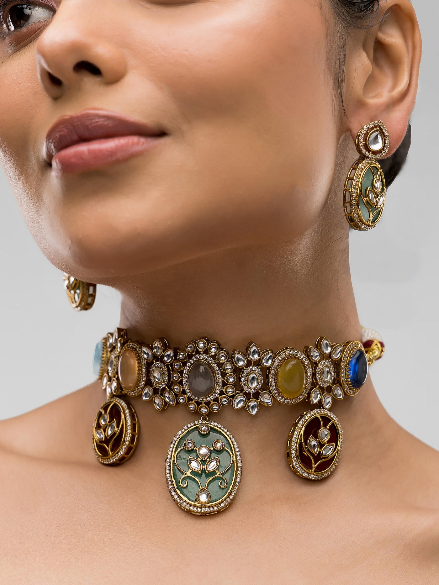 Dheu Designer Necklace & Earrings Combo