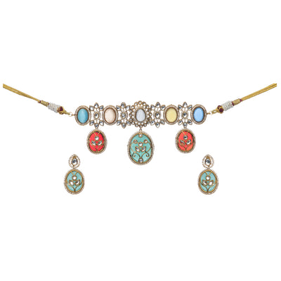 Dheu Designer Necklace & Earrings Combo