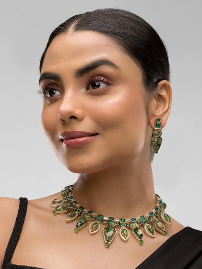 Dheu Designer Necklace & Earrings Combo