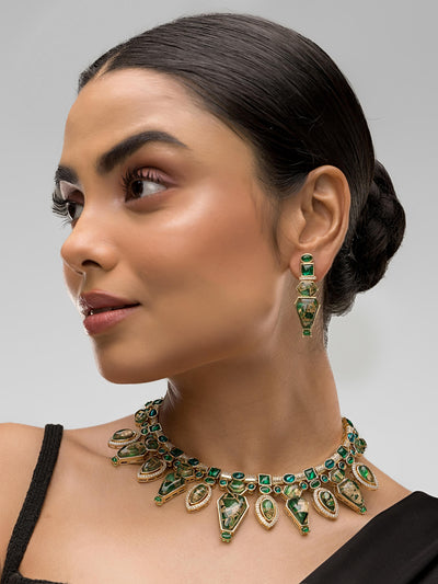 Dheu Designer Necklace & Earrings Combo