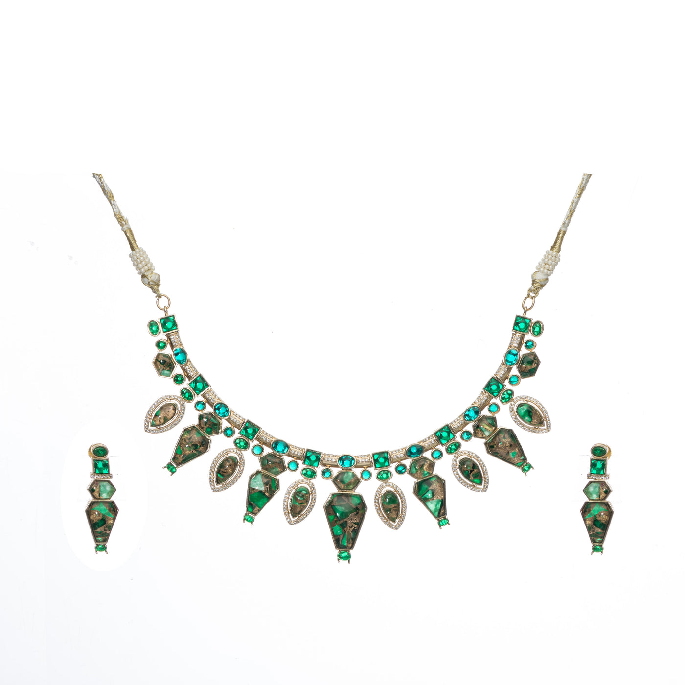 Dheu Designer Necklace & Earrings Combo