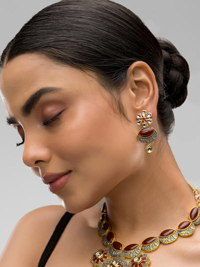 Dheu Designer Necklace & Earrings Combo