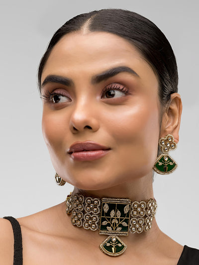 Dheu Designer Necklace & Earrings Combo