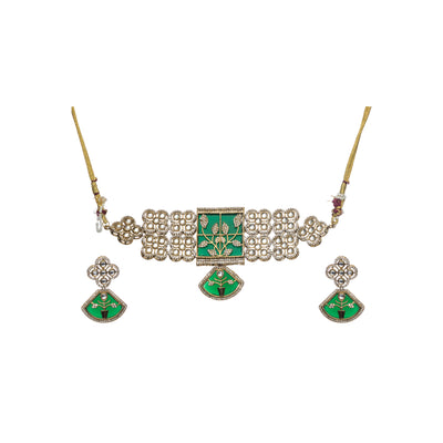 Dheu Designer Necklace & Earrings Combo