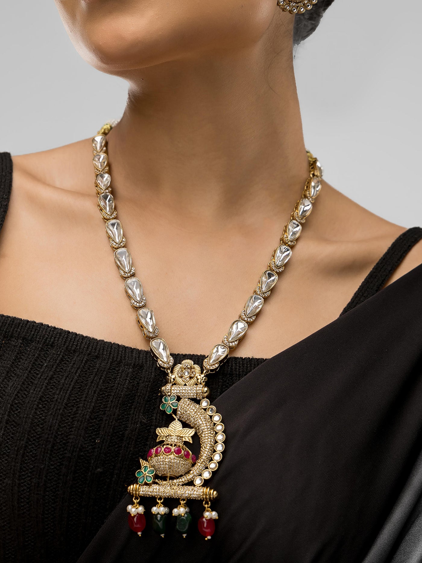 Dheu Designer Necklace & Earrings Combo