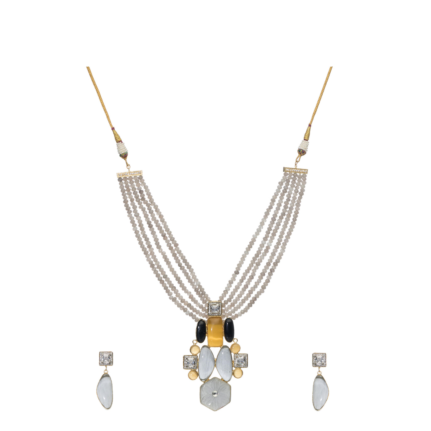 Dheu Designer Necklace & Earrings Combo