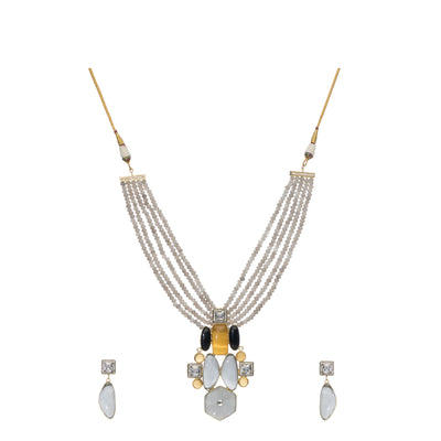 Dheu Designer Necklace & Earrings Combo
