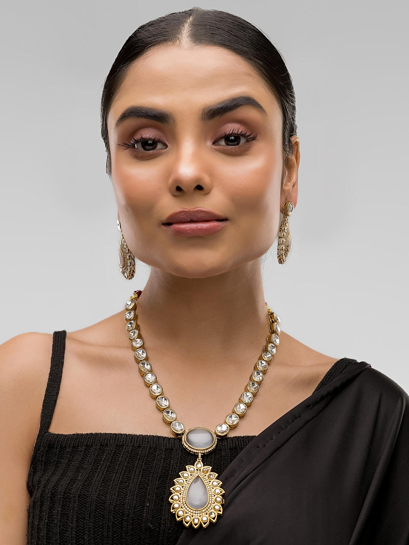 Dheu Designer Necklace & Earrings Combo