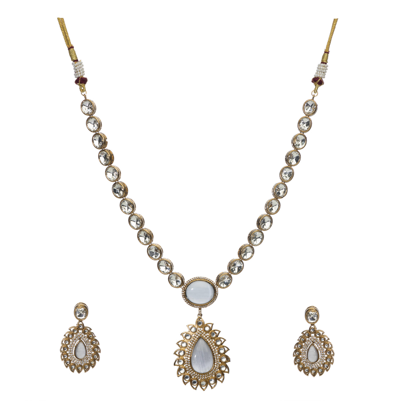 Dheu Designer Necklace & Earrings Combo