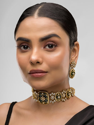 Dheu Designer Necklace & Earrings Combo