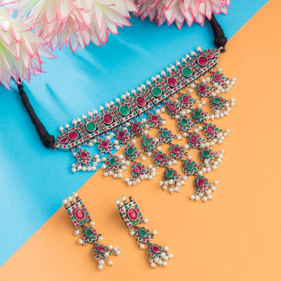 Dheu Necklace & Earrings Combo