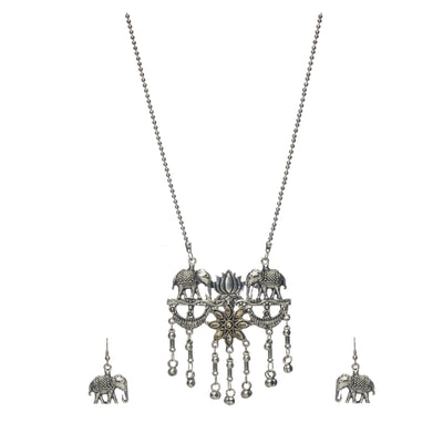 Dheu Boho Necklace & Earrings Combo