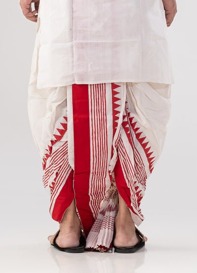 Bengali Cotton Dhoti- Ready to wear