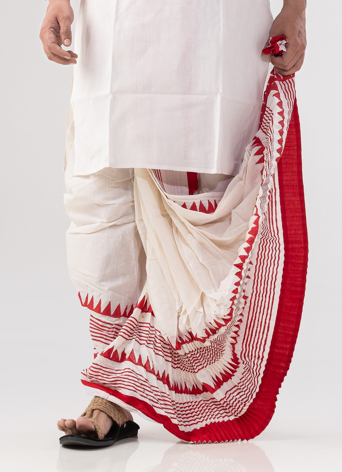 Bengali Cotton Dhoti- Ready to wear