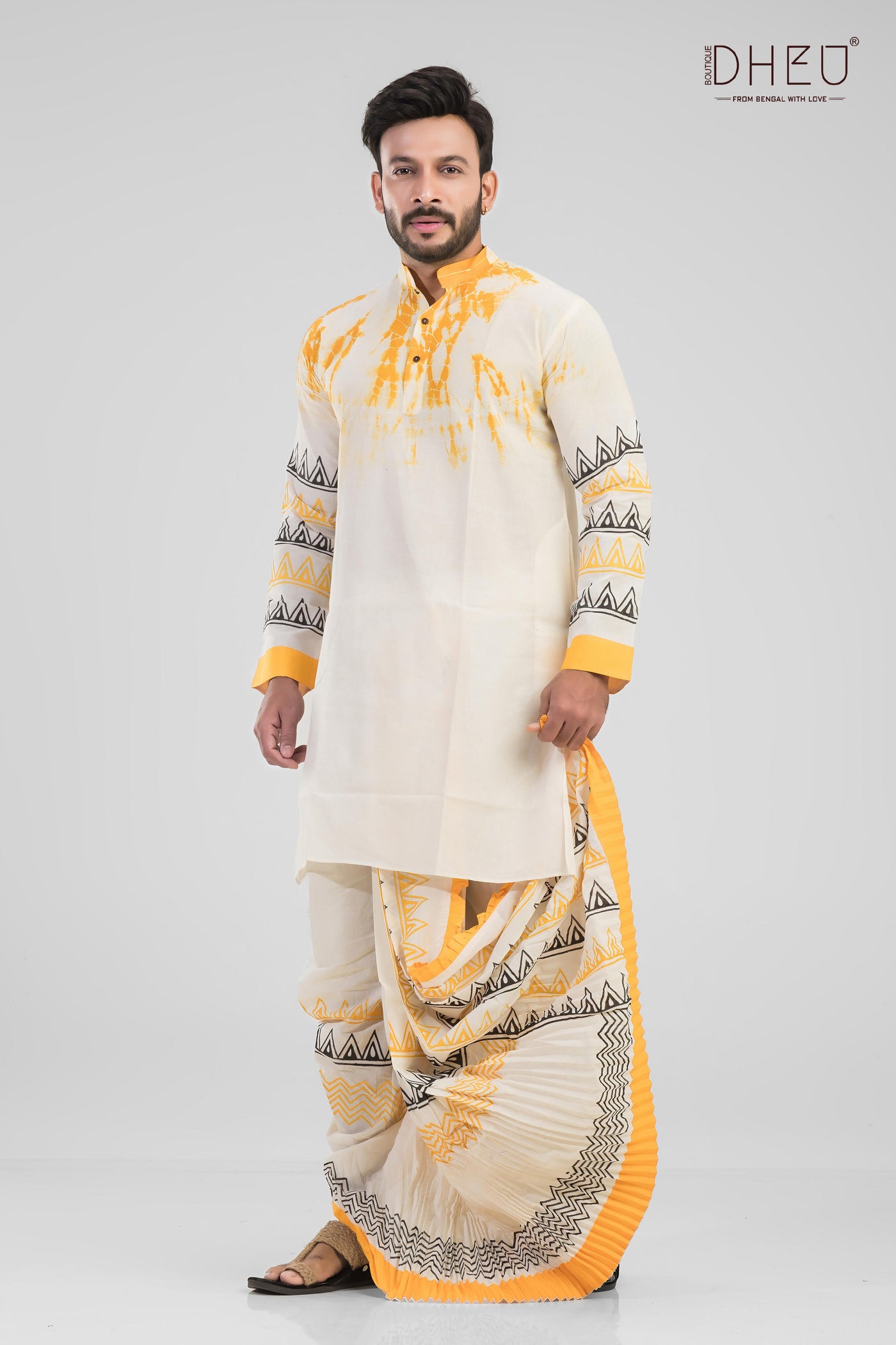 Gatro Horidra- Dheu Designer  Dhoti (Optional)Kurta Set