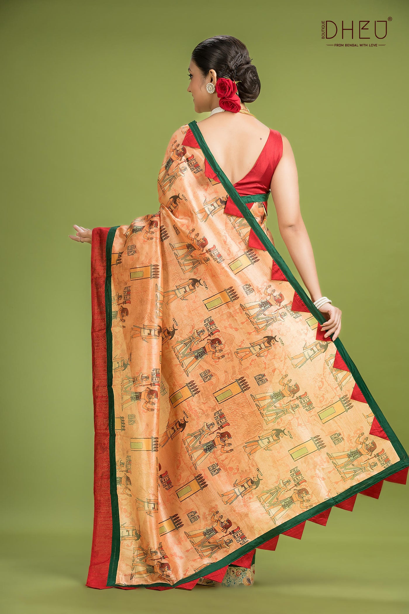 Designer Silk Saree & Kurta Couple Set