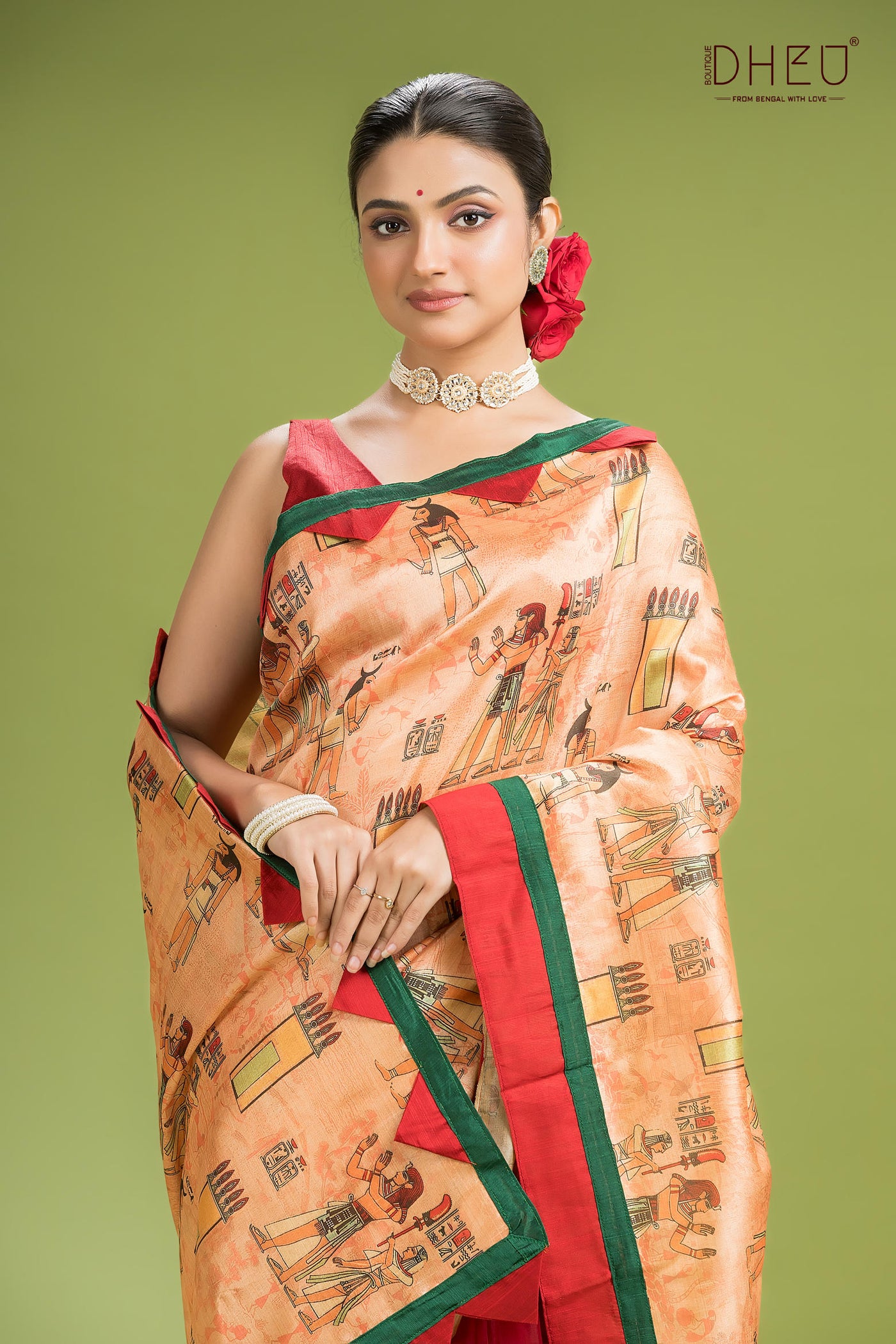 Designer Silk Saree & Kurta Couple Set