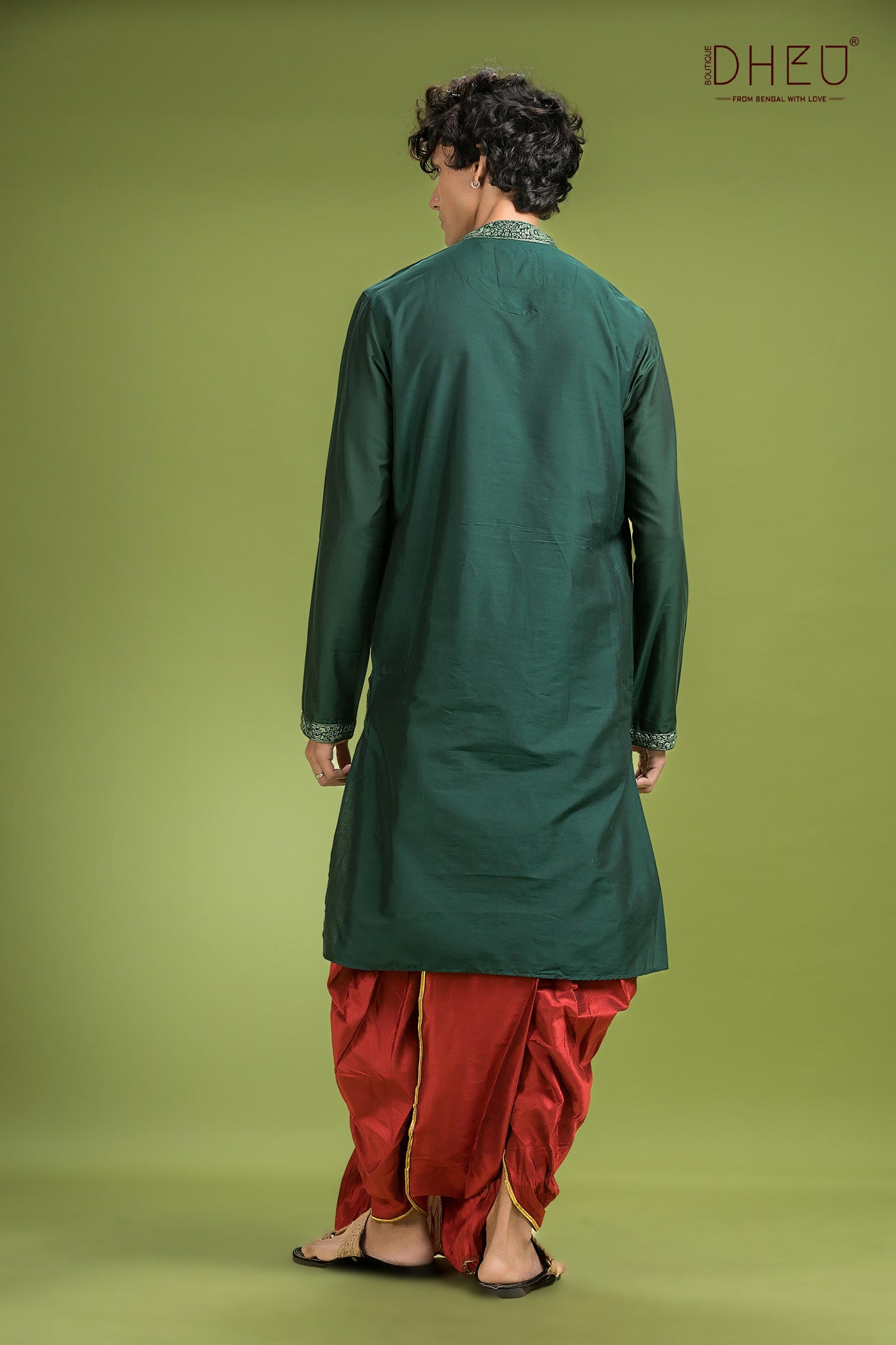 Designer Silk Saree & Kurta Couple Set