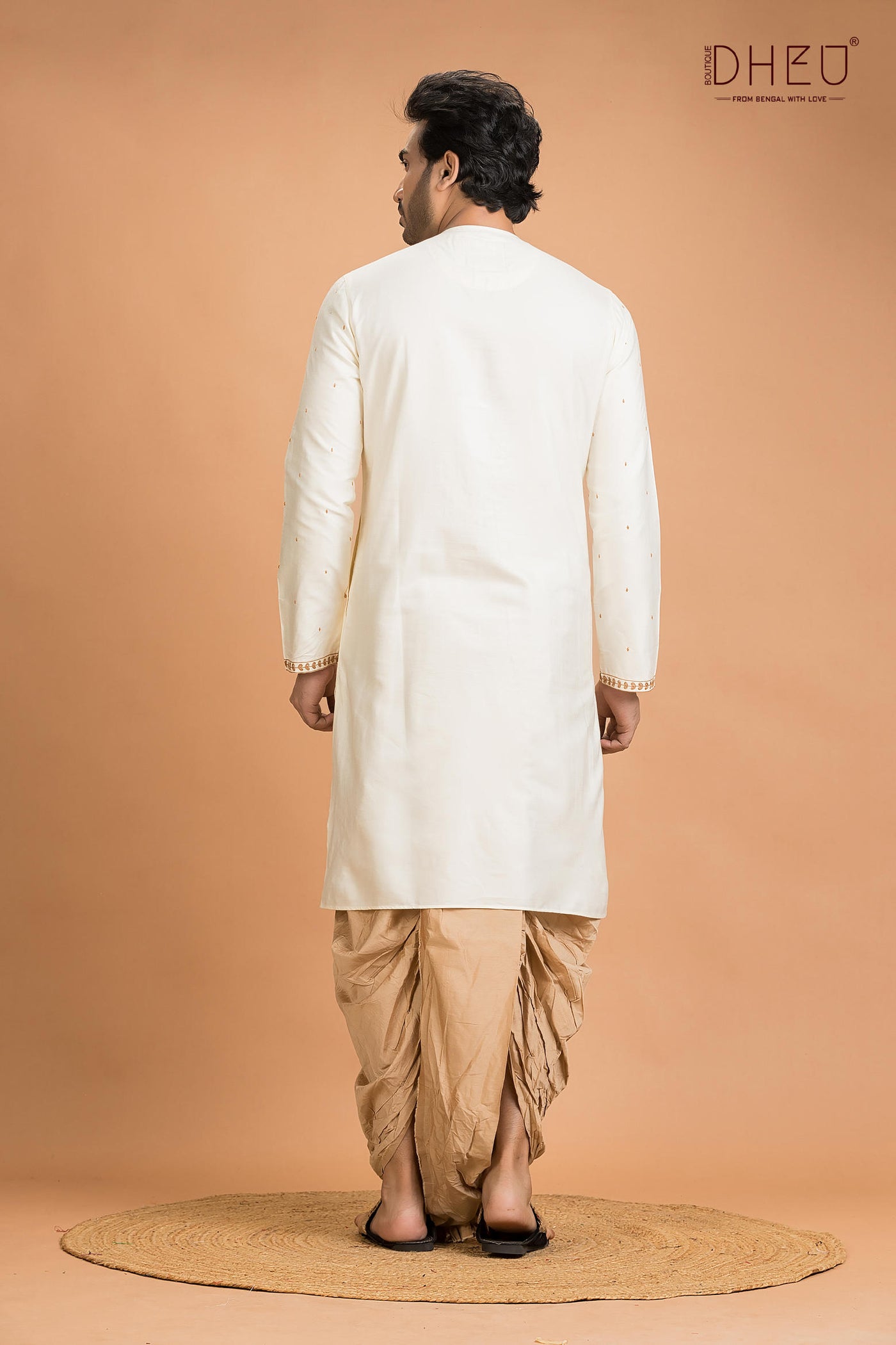 Exclusive Katan Silk Kurta & Dhoti(Optional) Set