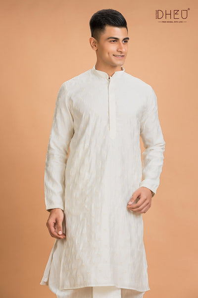 Designer Embroidery Kurta & Dhoti(Optional) Set