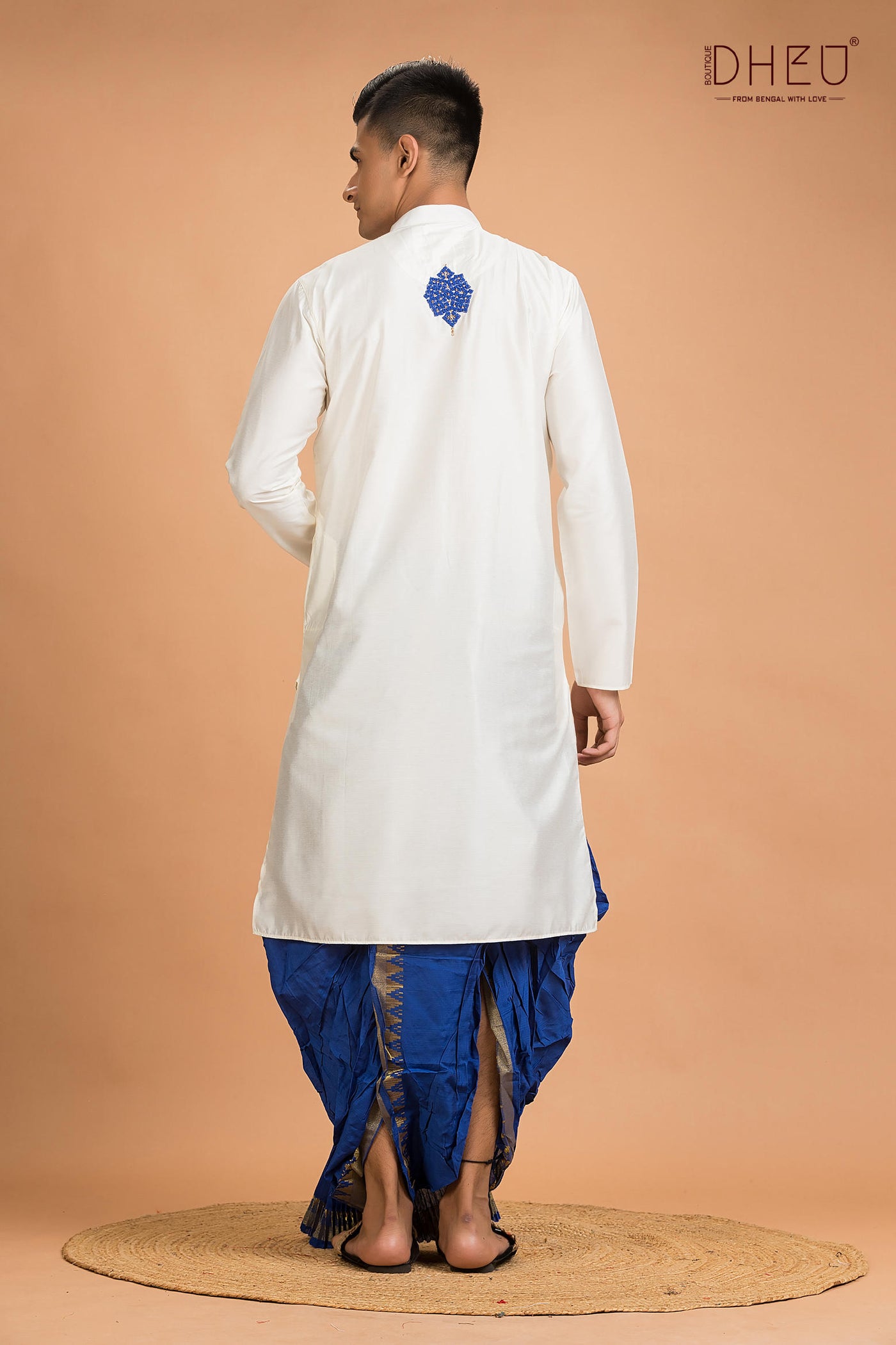 Exclusive Katan Silk Kurta & Dhoti(Optional) Set