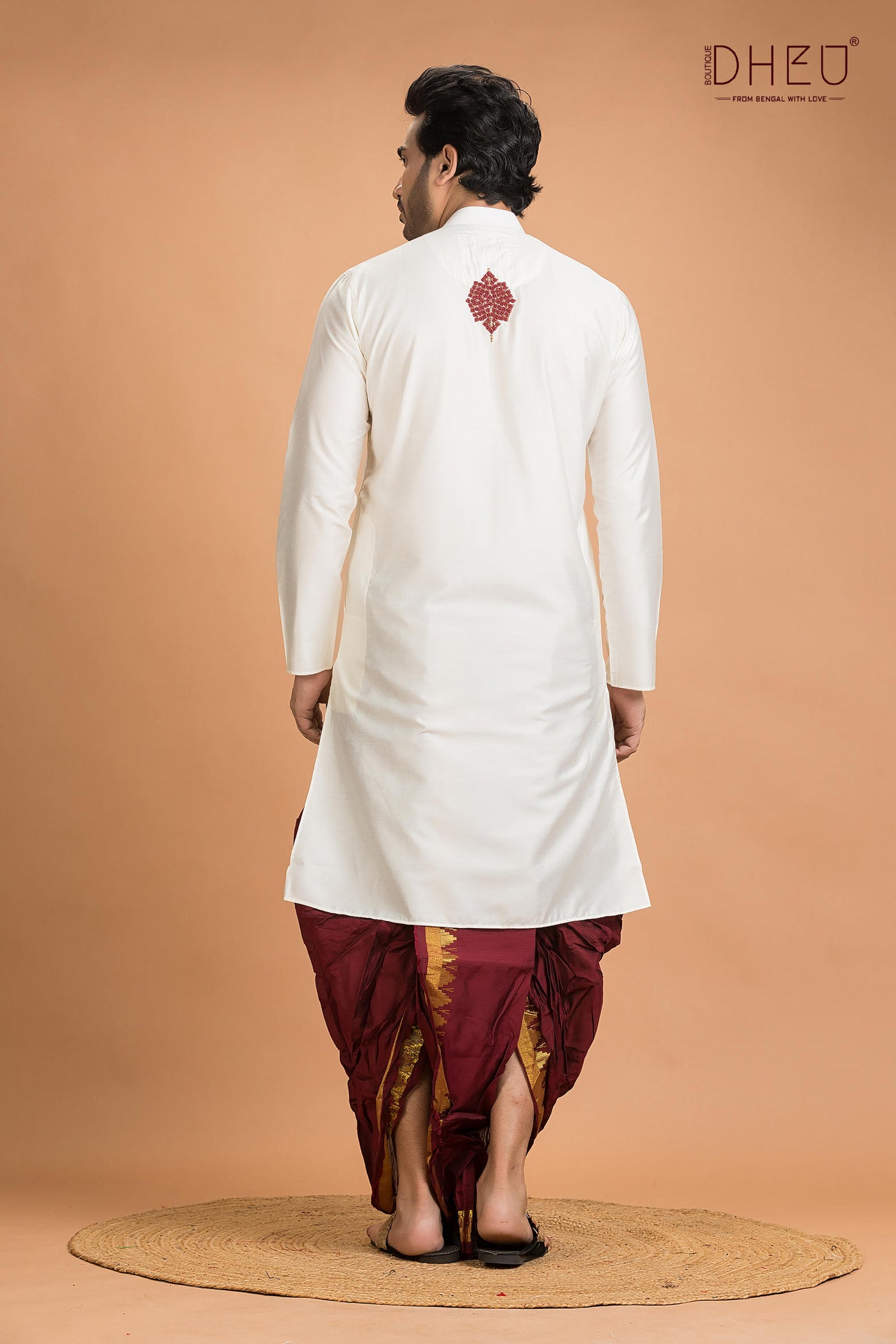 Exclusive Katan Silk Kurta & Dhoti(Optional) Set