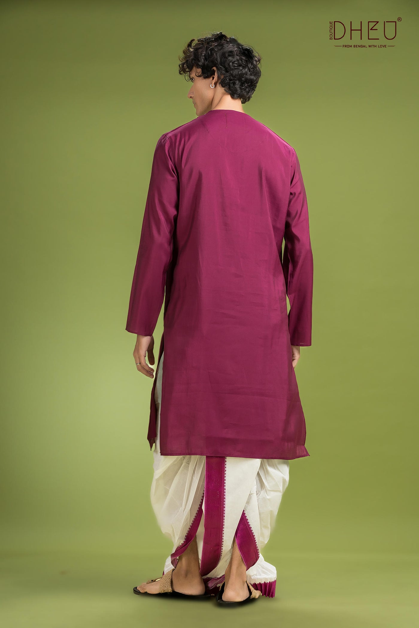 Exclusive Katan Silk Kurta & Dhoti(Optional) Set