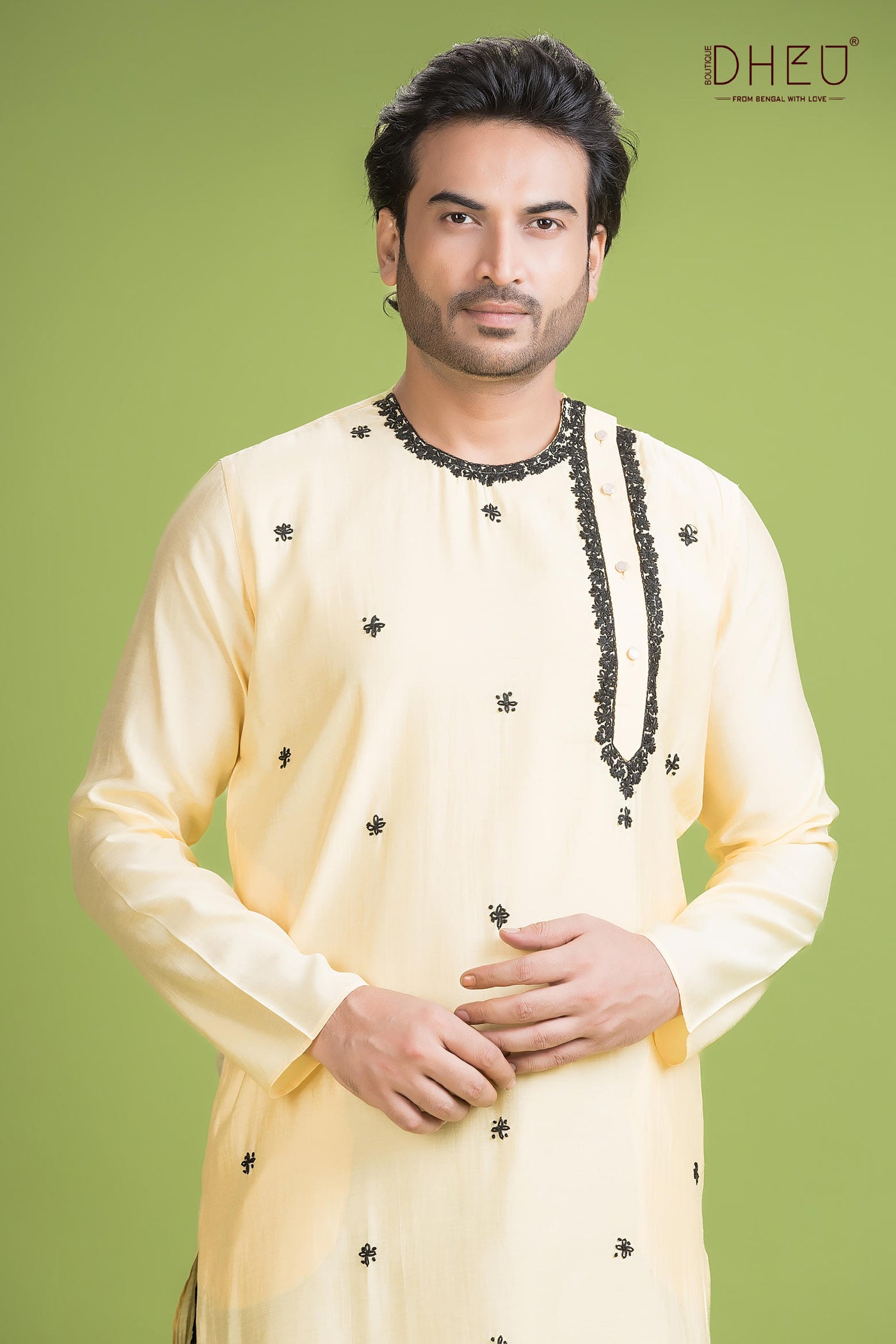 Designer Silk Kurta & Dhoti(Optional) Set