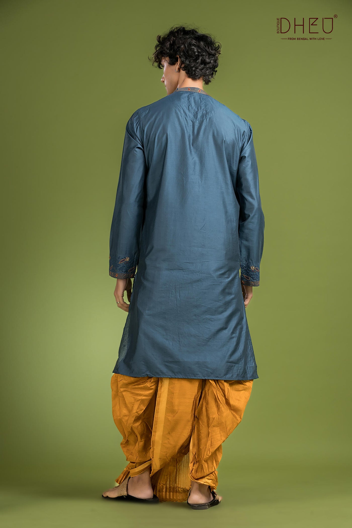 Exclusive Katan Silk Kurta & Dhoti(Optional) Set