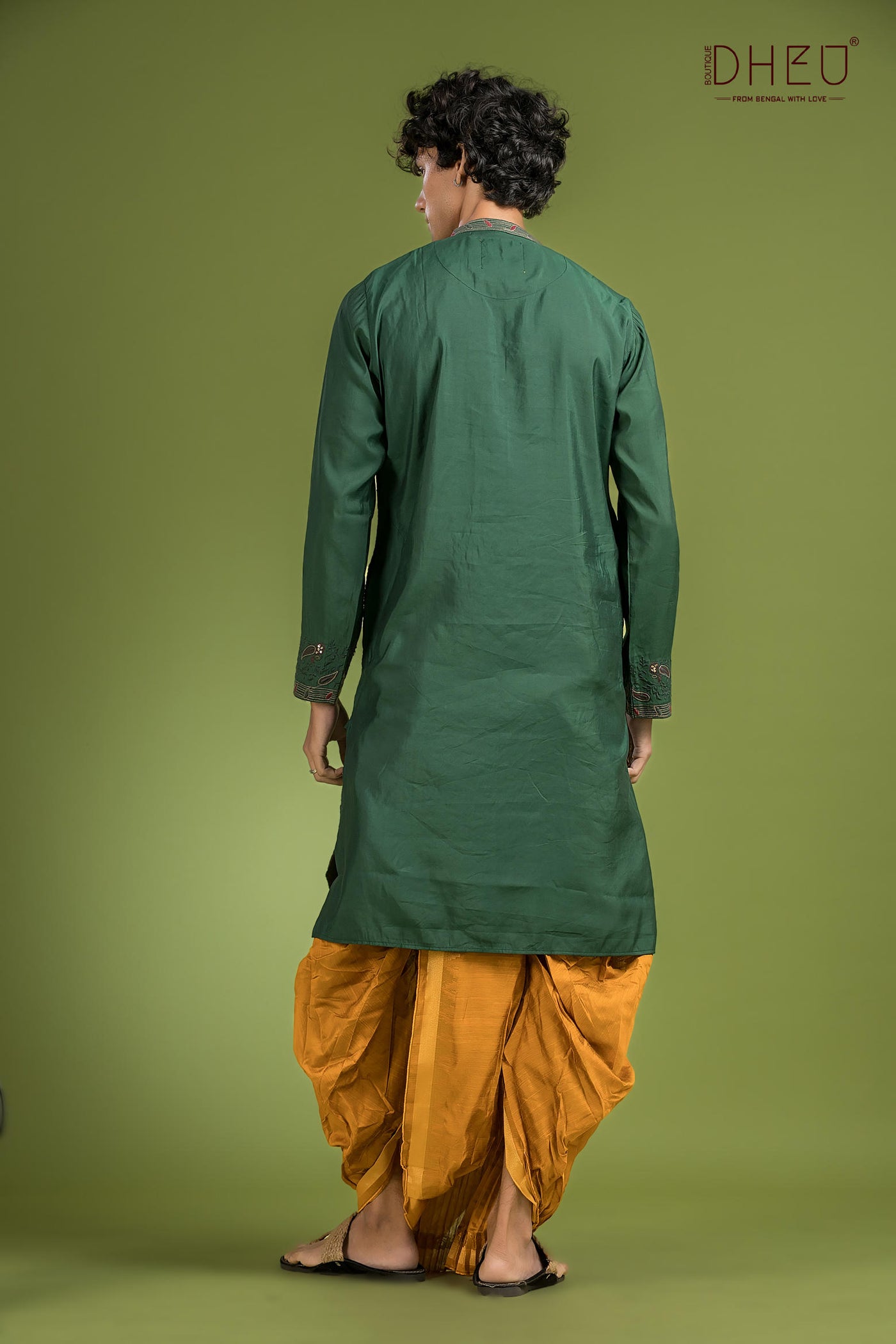 Exclusive Katan Silk Kurta & Dhoti(Optional) Set