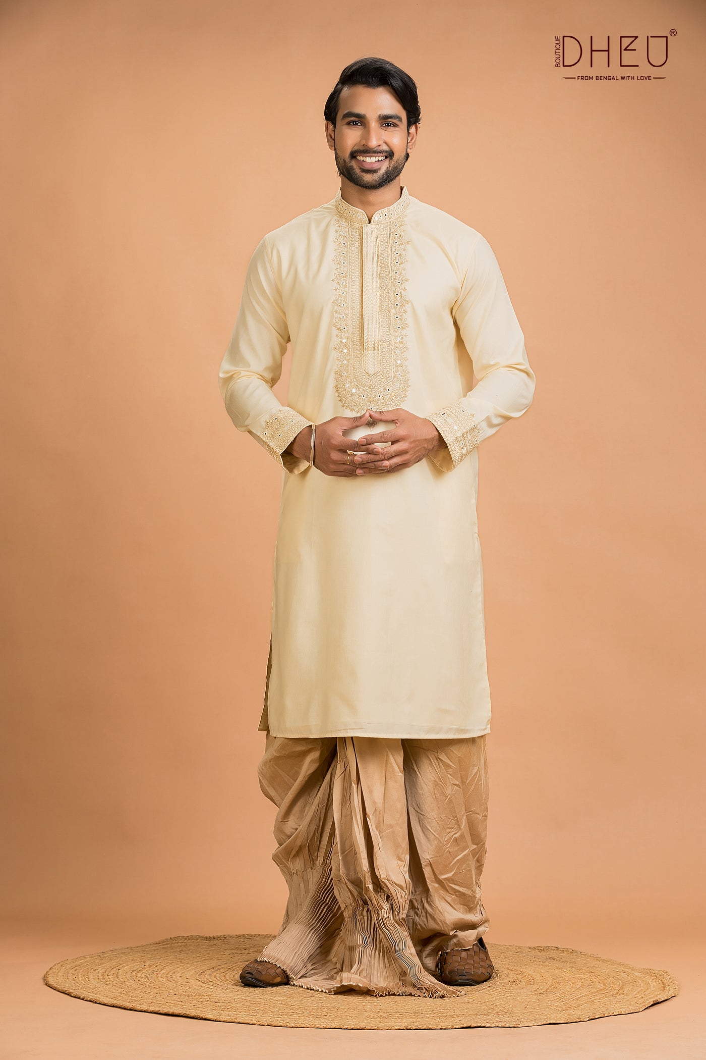 Designer Wedding Kurta & Dhoti(Optional) Set