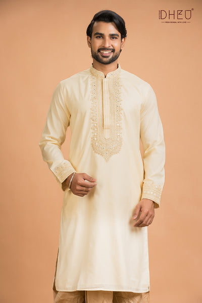 Designer Wedding Kurta & Dhoti(Optional) Set