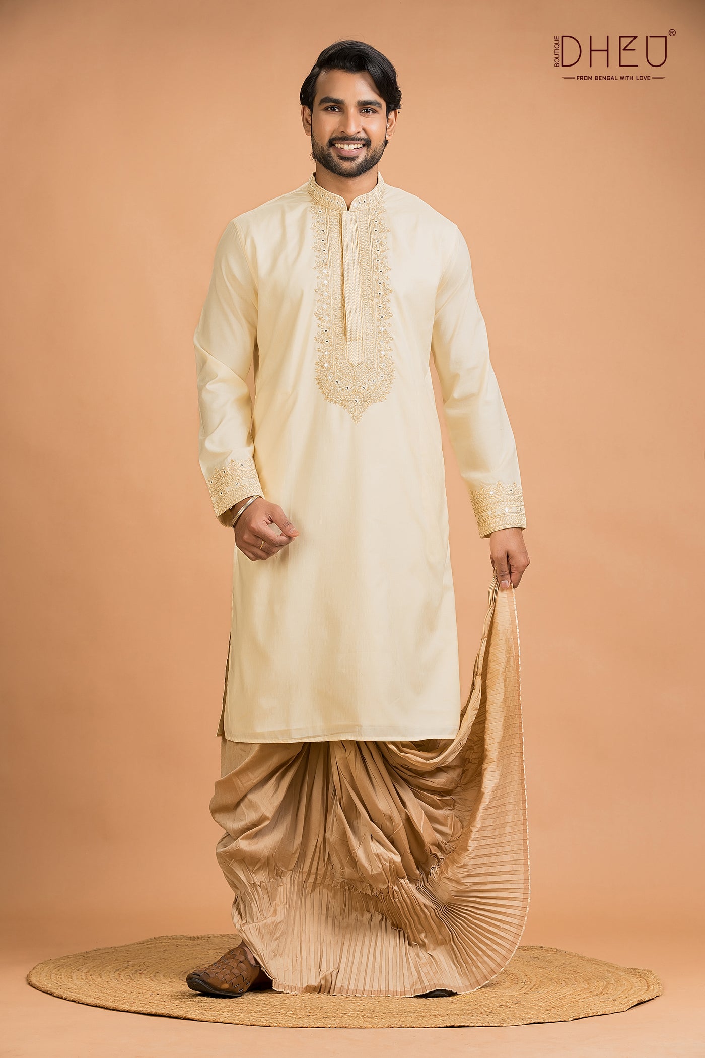 Designer Wedding Kurta & Dhoti(Optional) Set