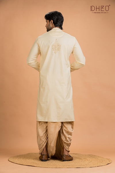 Designer Wedding Kurta & Dhoti(Optional) Set