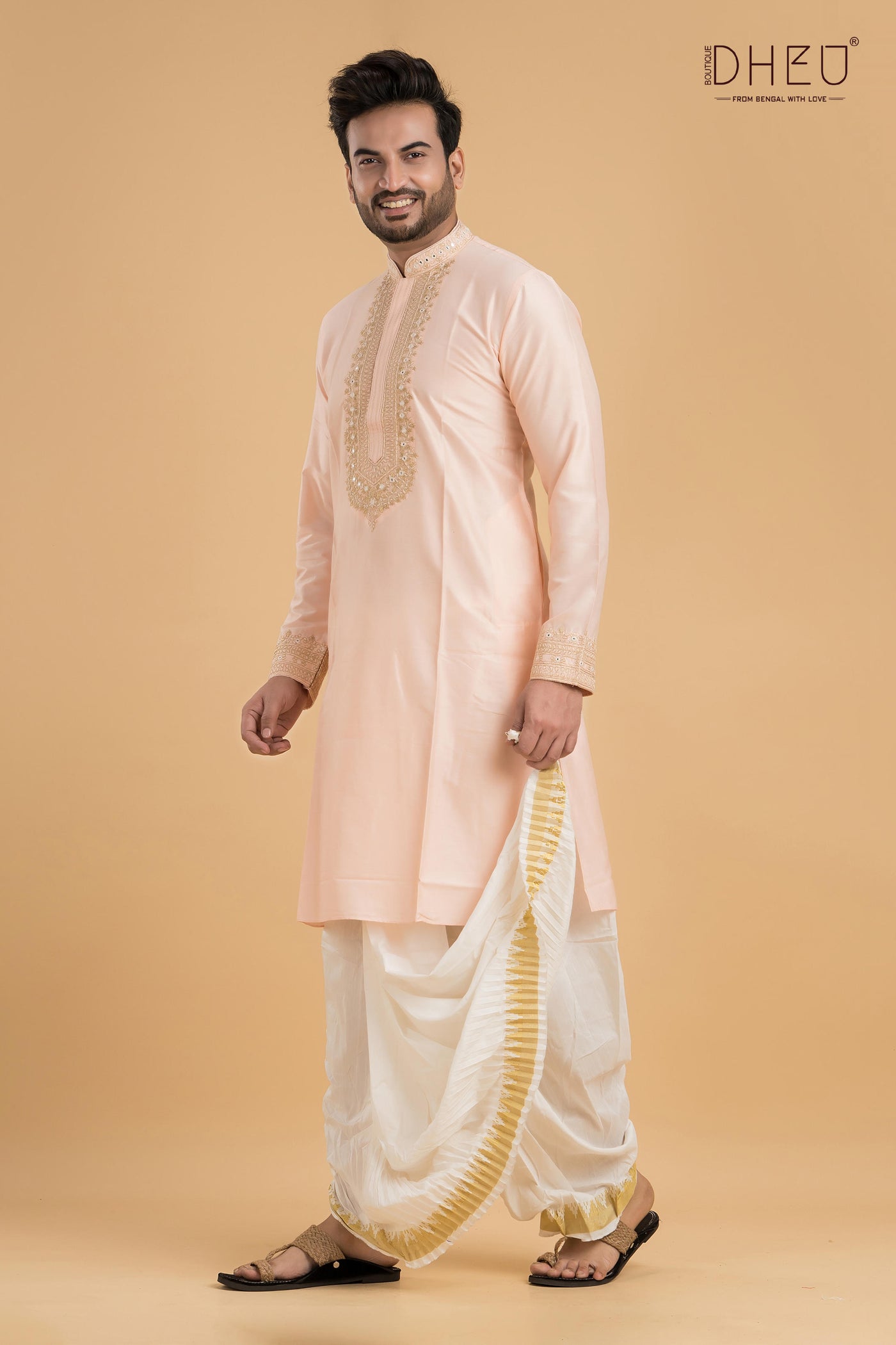 Designer Wedding Kurta & Dhoti(Optional) Set