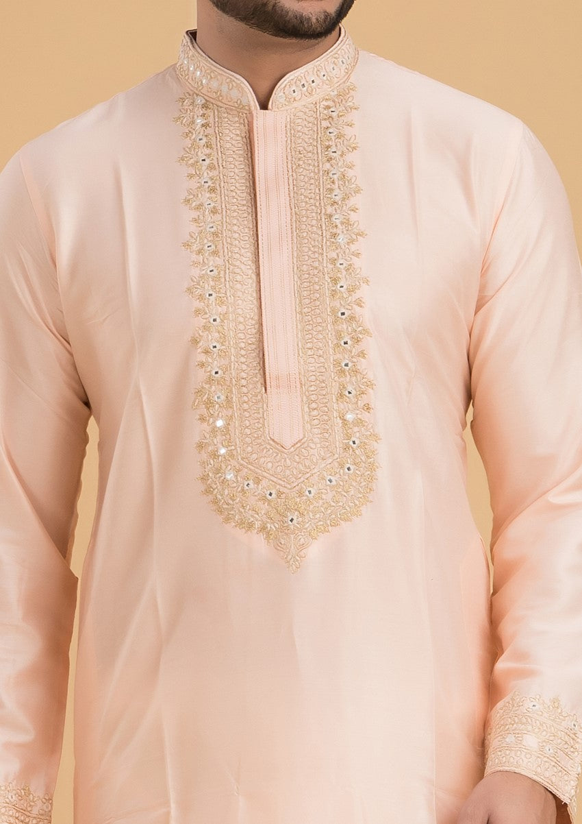 Designer Wedding Kurta & Dhoti(Optional) Set