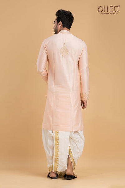 Designer Wedding Kurta & Dhoti(Optional) Set