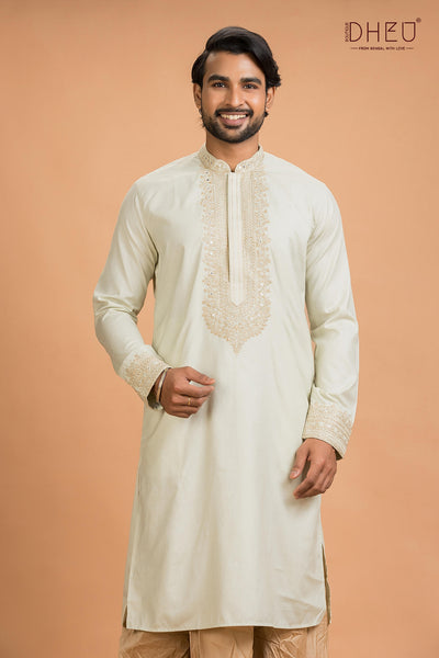 Designer Wedding Kurta & Dhoti(Optional) Set
