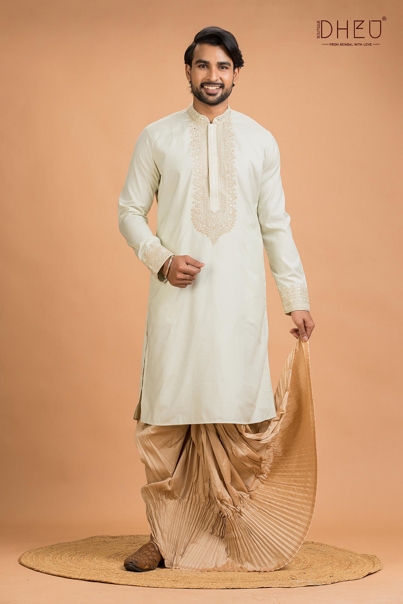 Designer Wedding Kurta & Dhoti(Optional) Set