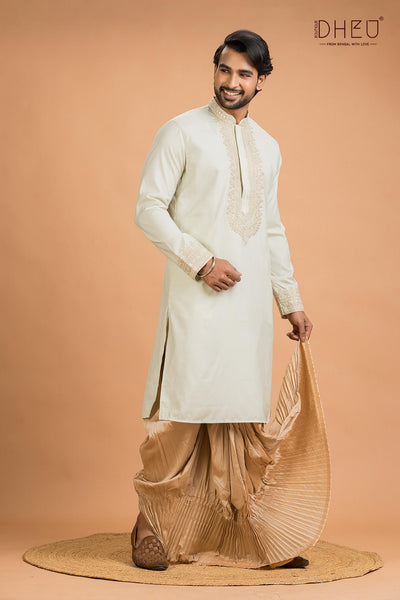 Designer Wedding Kurta & Dhoti(Optional) Set