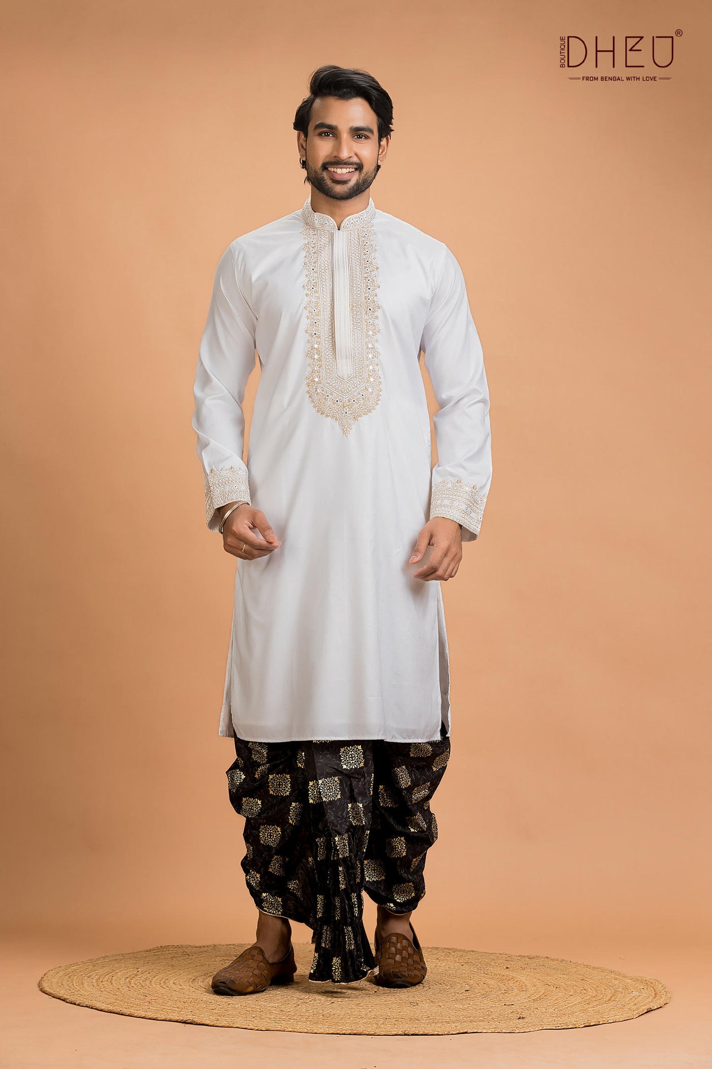 Designer Wedding Kurta & Dhoti(Optional) Set