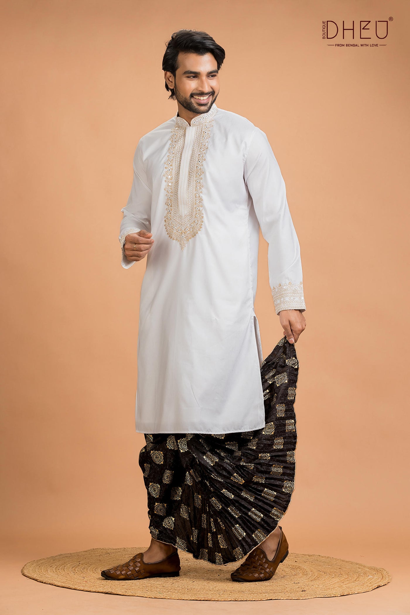 Designer Wedding Kurta & Dhoti(Optional) Set