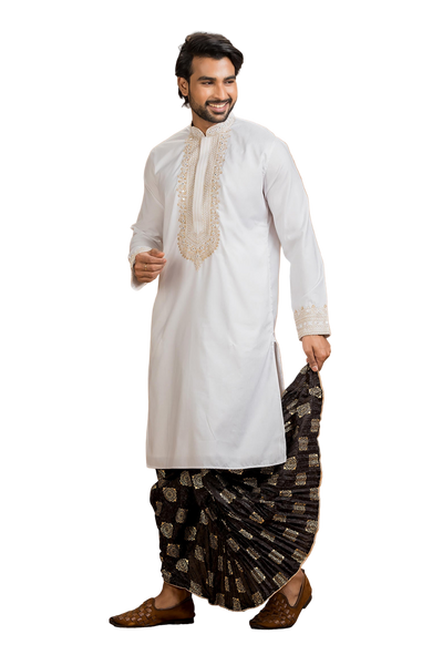 Designer Wedding Kurta & Dhoti(Optional) Set