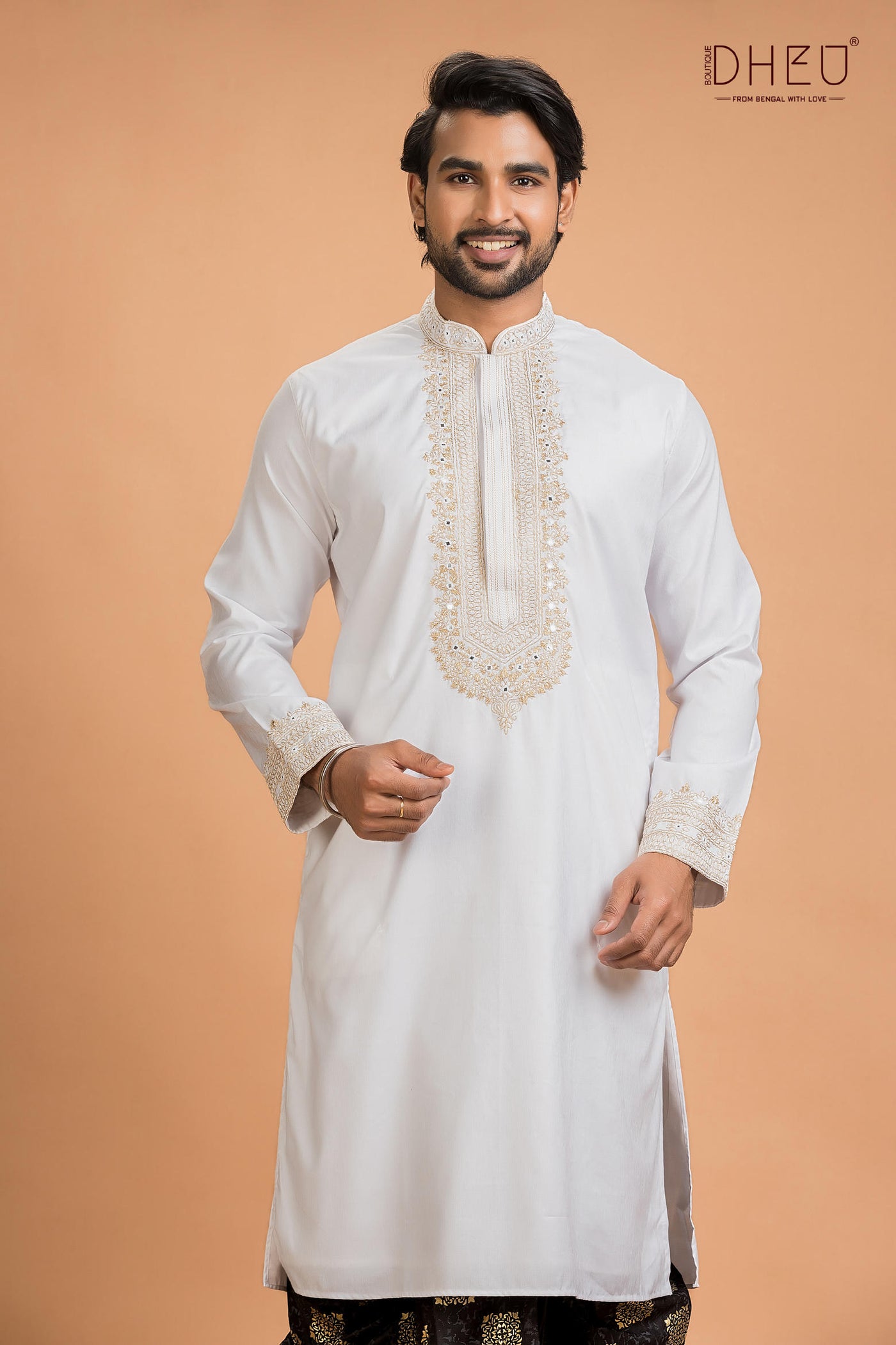 Designer Wedding Kurta & Dhoti(Optional) Set