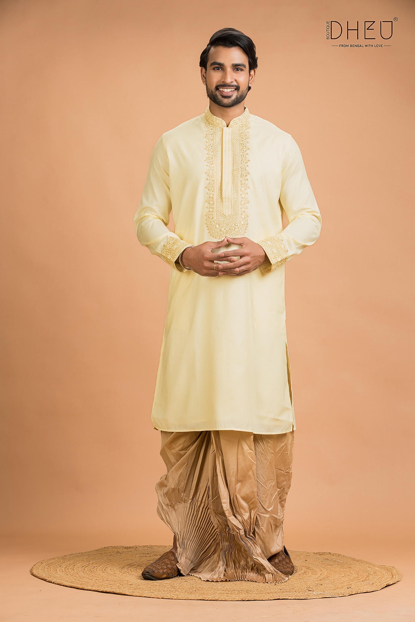 Designer Wedding Kurta & Dhoti(Optional) Set